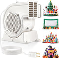 White 100W replacement inflatable blower with a cord and plug beside small inflatable examples
